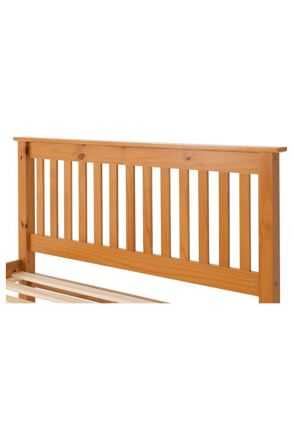 Seconique Monaco 4'6" Double Bed Low Foot End in Light Oak 5