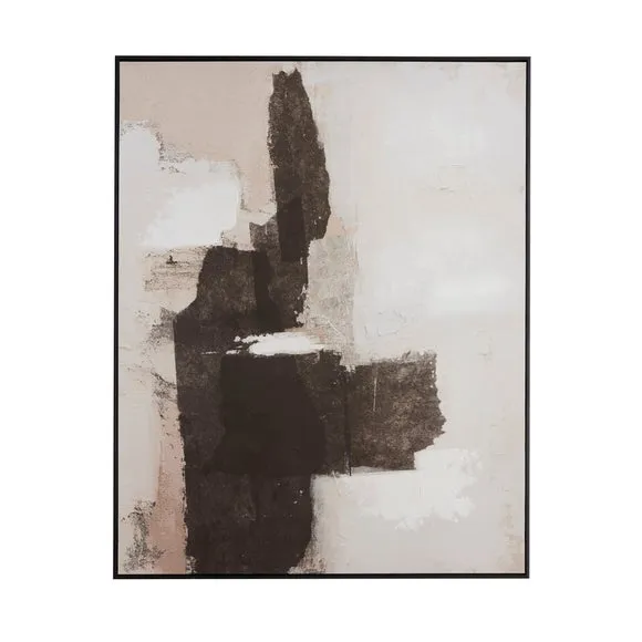 Monochrome Abstract Framed Canvas 2