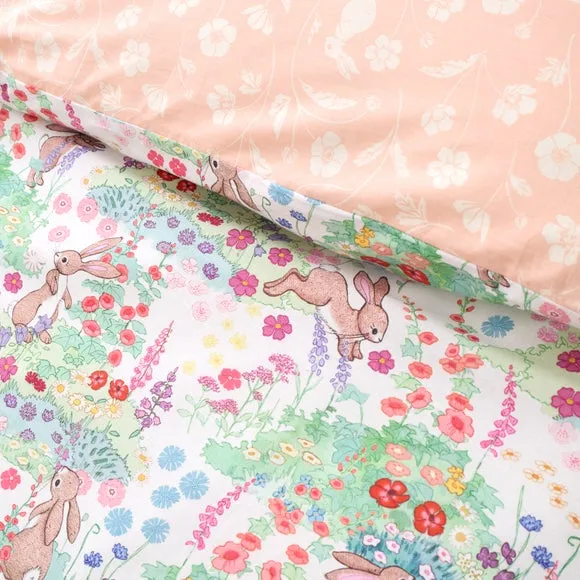 Belle & Boo Meadow Bunnies 100% Cotton Quilt Cover and Pillowcase Set 4