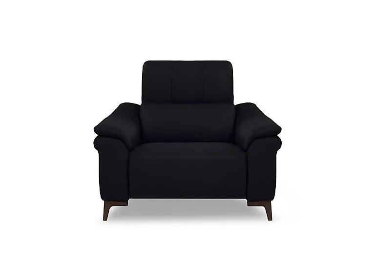 Marconi Leather Armchair - Torello Nero - Sofas and Armchairs - In Time for Christmas