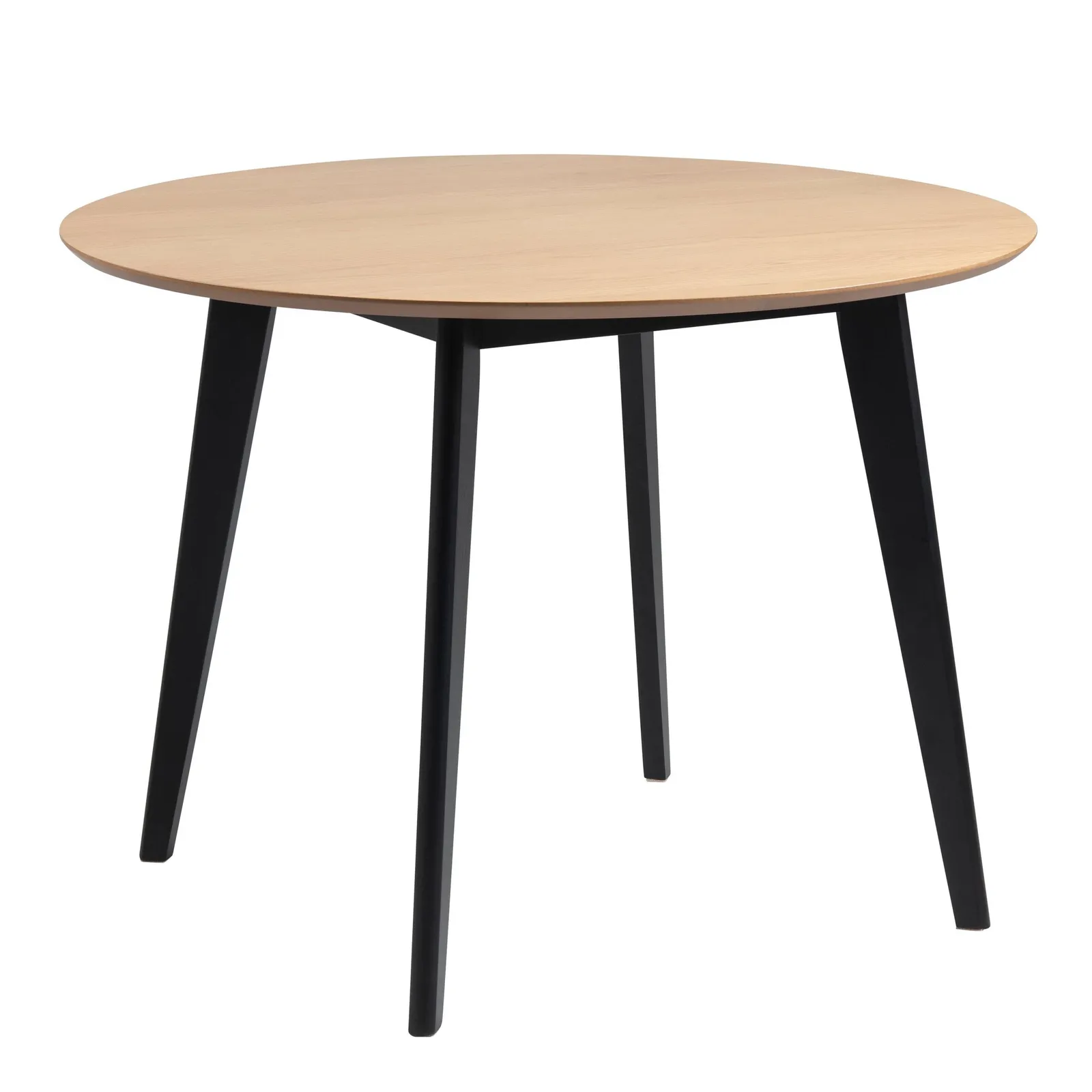 Furniture To Go Roxby Round Dining Table in Oak & Black