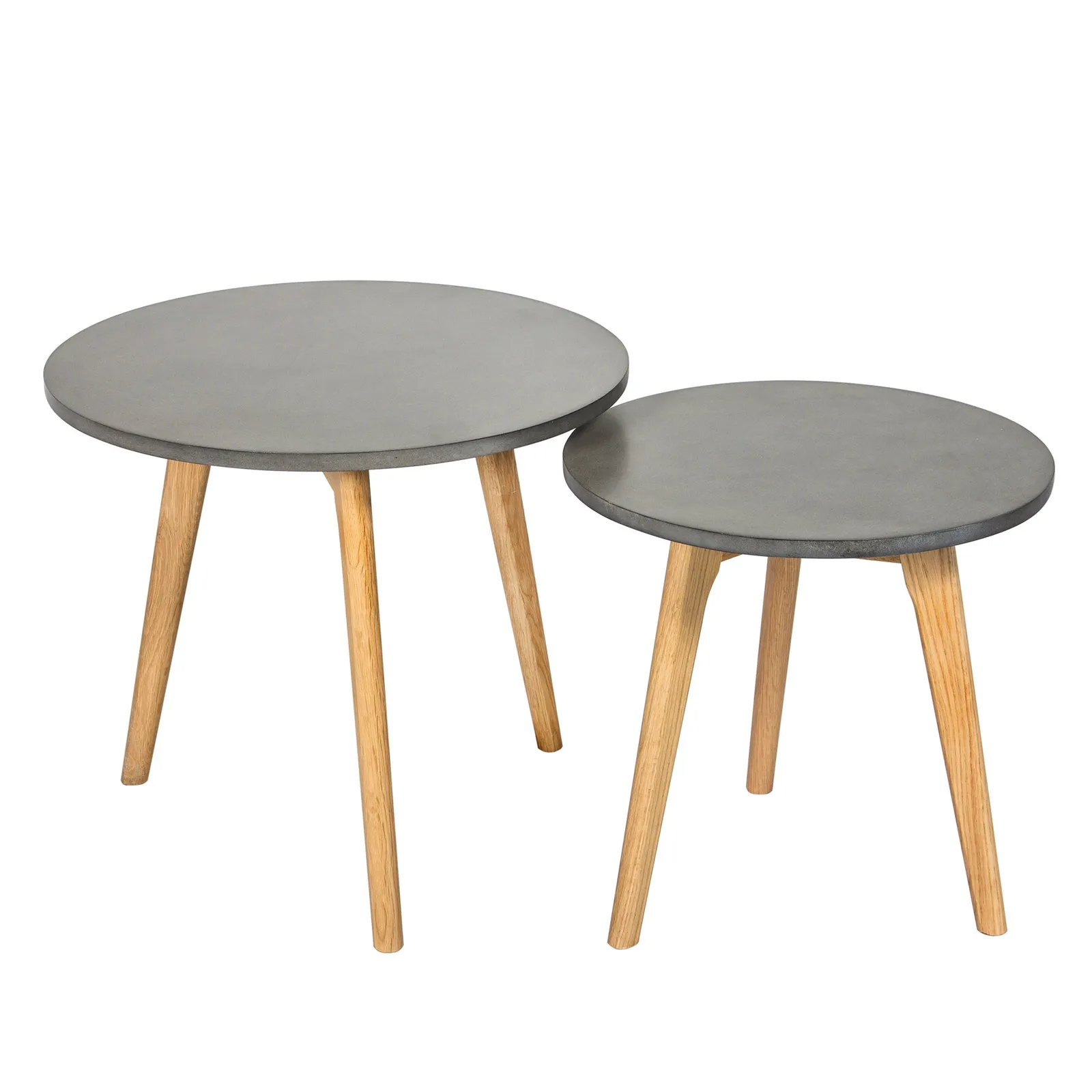 Hex Concrete Effect Nest of Tables Grey