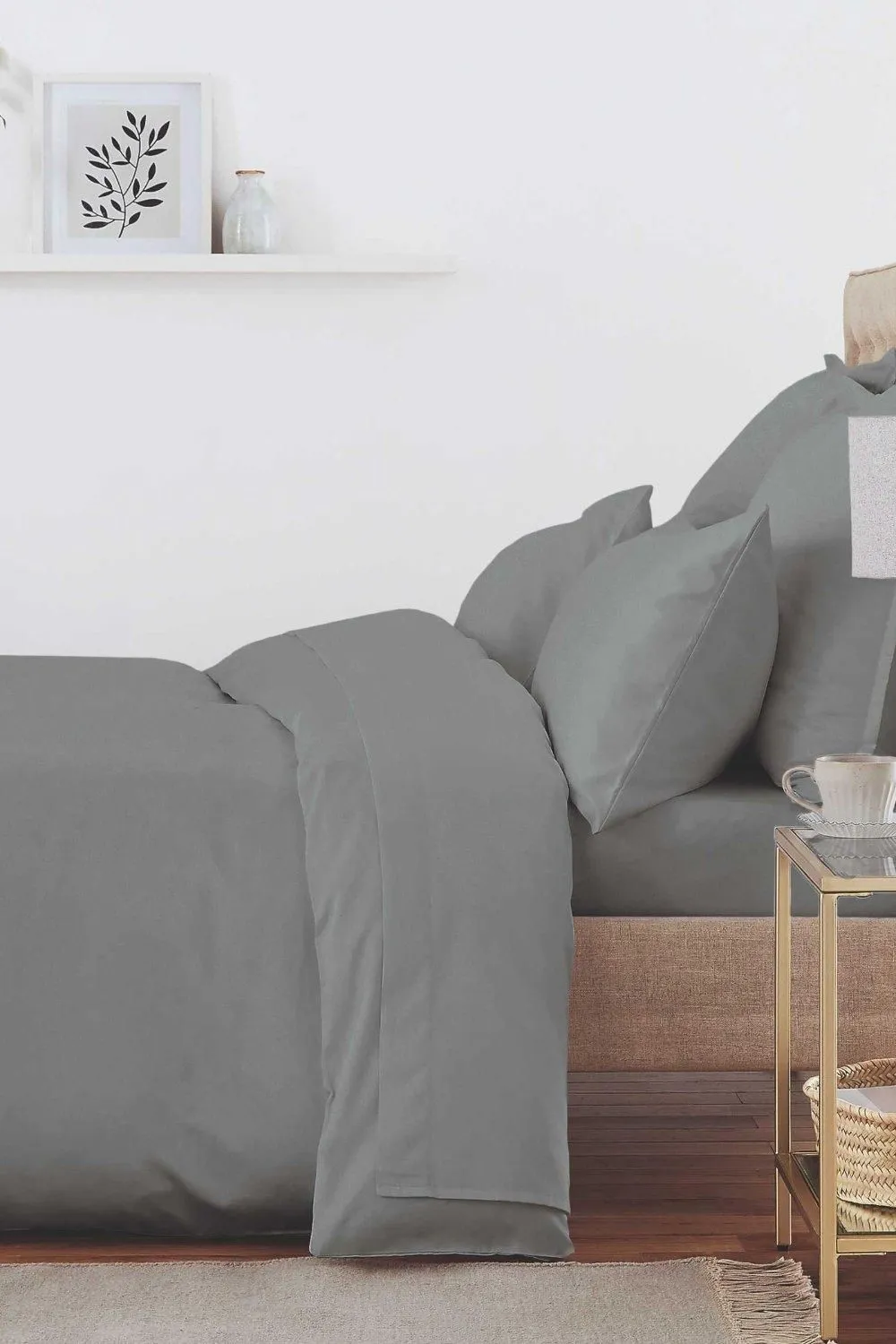 Murmur ' 500TC Plain Dye' Standard Pillowcase in Grey 2