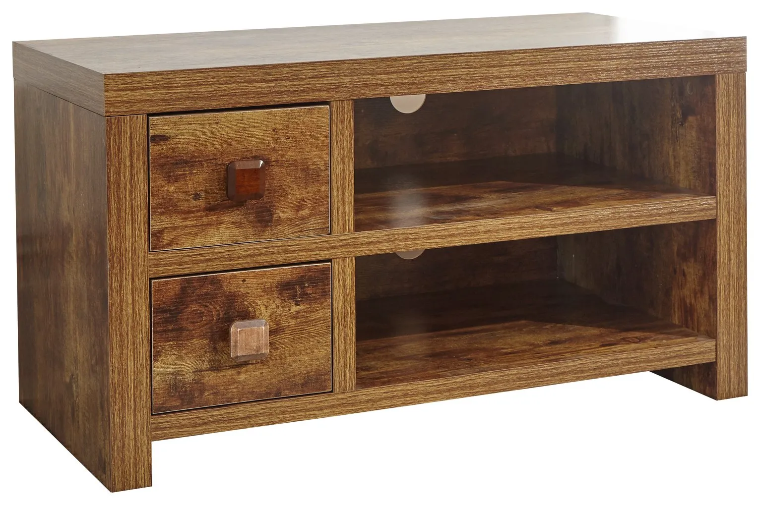 Jakarta 2 Drawer TV Unit - Mango Wood Effect