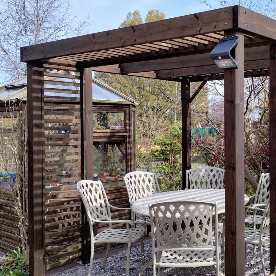 Rutland County Garden Furniture Ltd Panel Pergola - Wood - L300 x W420 cm - Rustic Brown 6