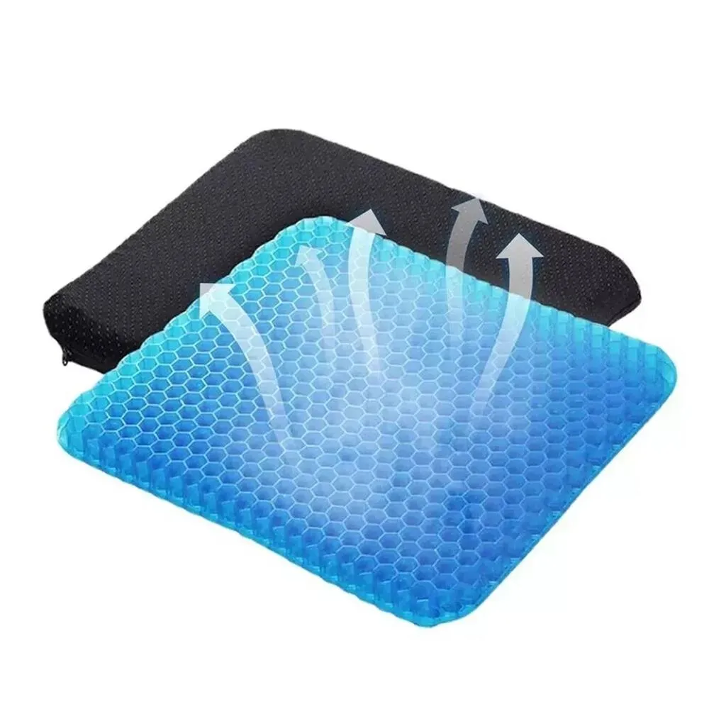 Havendro Breathable Gel Seat Cushion Cooling Double Egg Thick Sitting Pad in Blue