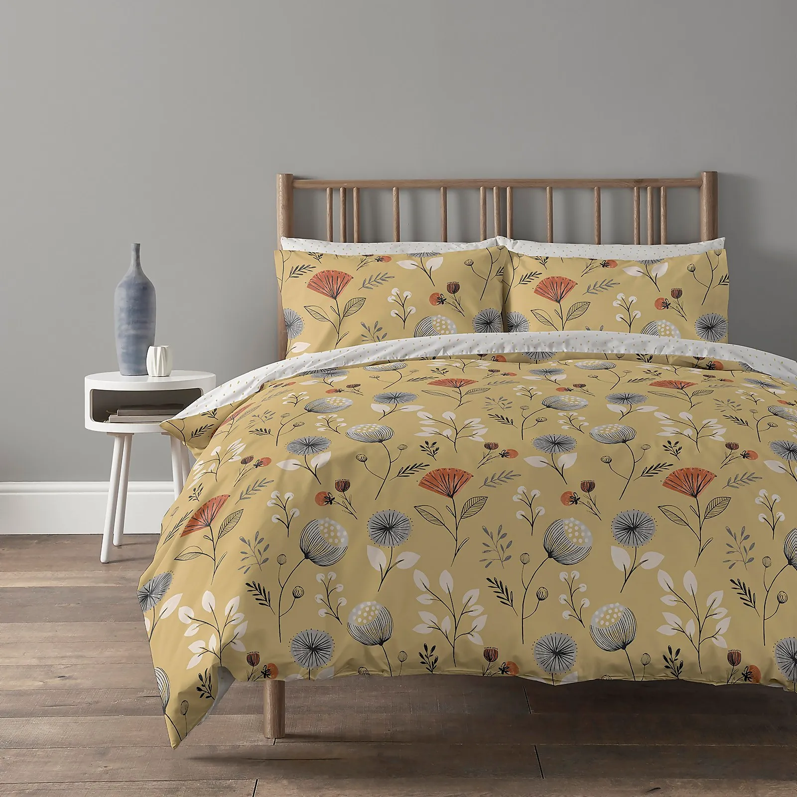 Copenhagen Home Olia Reversible Bedset - Double - Ochre