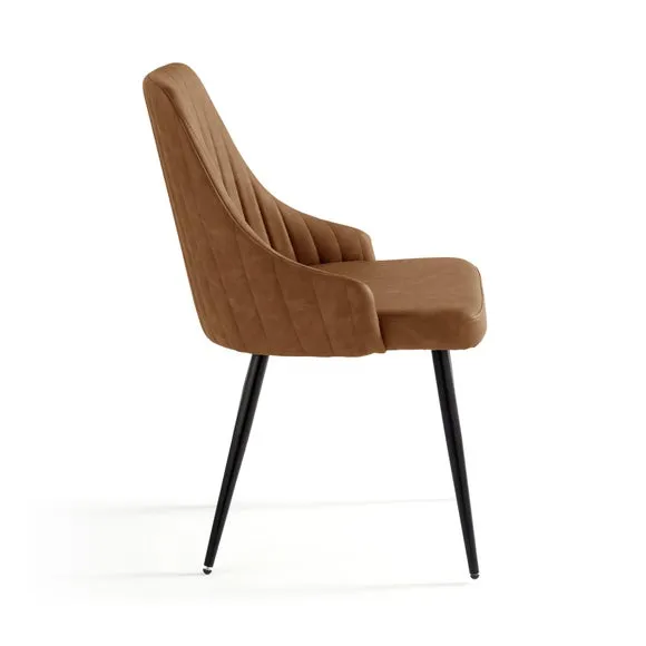 Shea Set of 2 Dining Chairs, Faux Leather 5