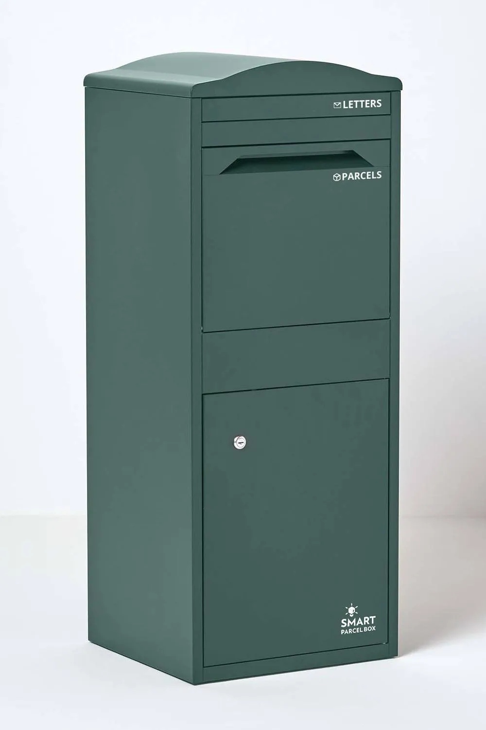 Homescapes Smart Parcel Box® Large Curved Top Front Access Secure Delivery Box in Green 1