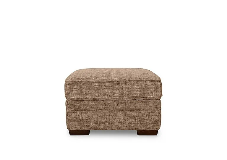 Carrick Rectangular Fabric Storage Footstool - Living Room Furniture