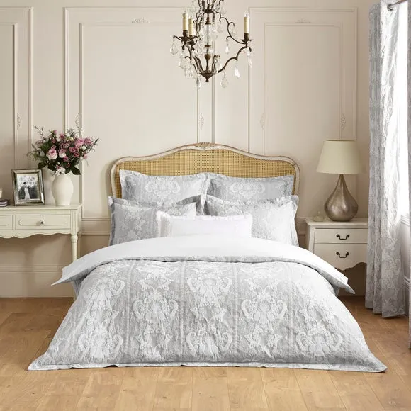 Dorma Vivana Damask 100% Cotton Duvet Cover & Pillowcase Set 1