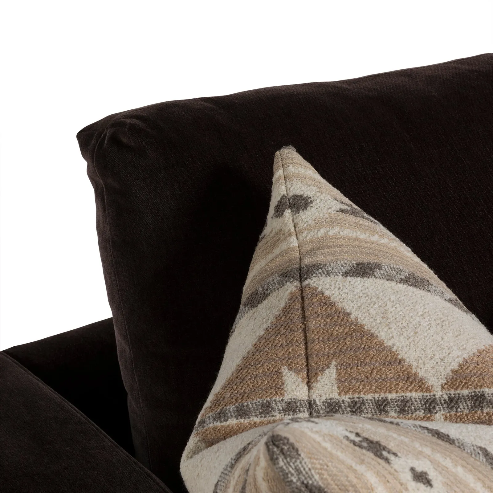 Bosham Large Chaise Corner Sofa Rhf-Witton Bournville, Brown Fabric | Barker & Stonehouse 5