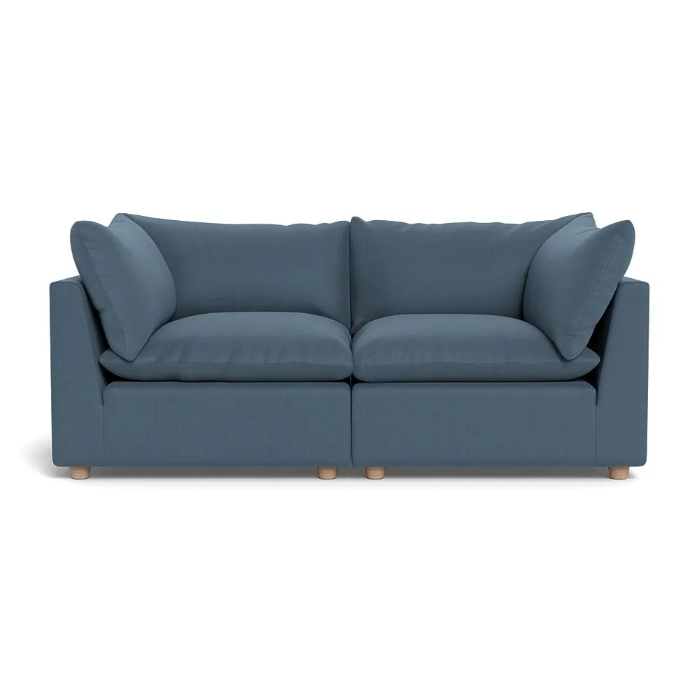 Heal's Astrid 3 Seater Sofa Capelo Linen-Cotton Mineral Natural Beech Feet 1