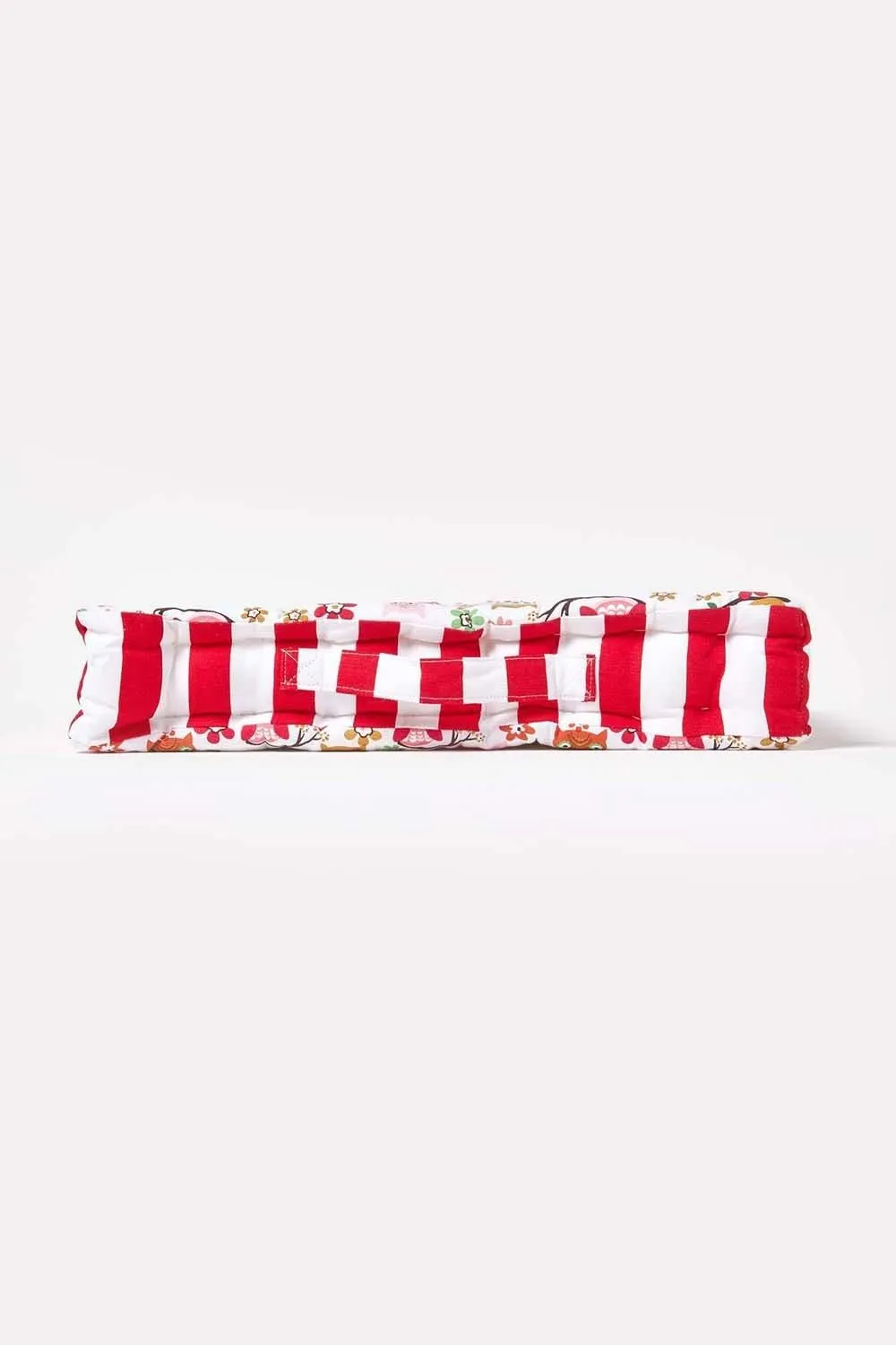 Homescapes Cotton Owl Floor Cushion in Red 5