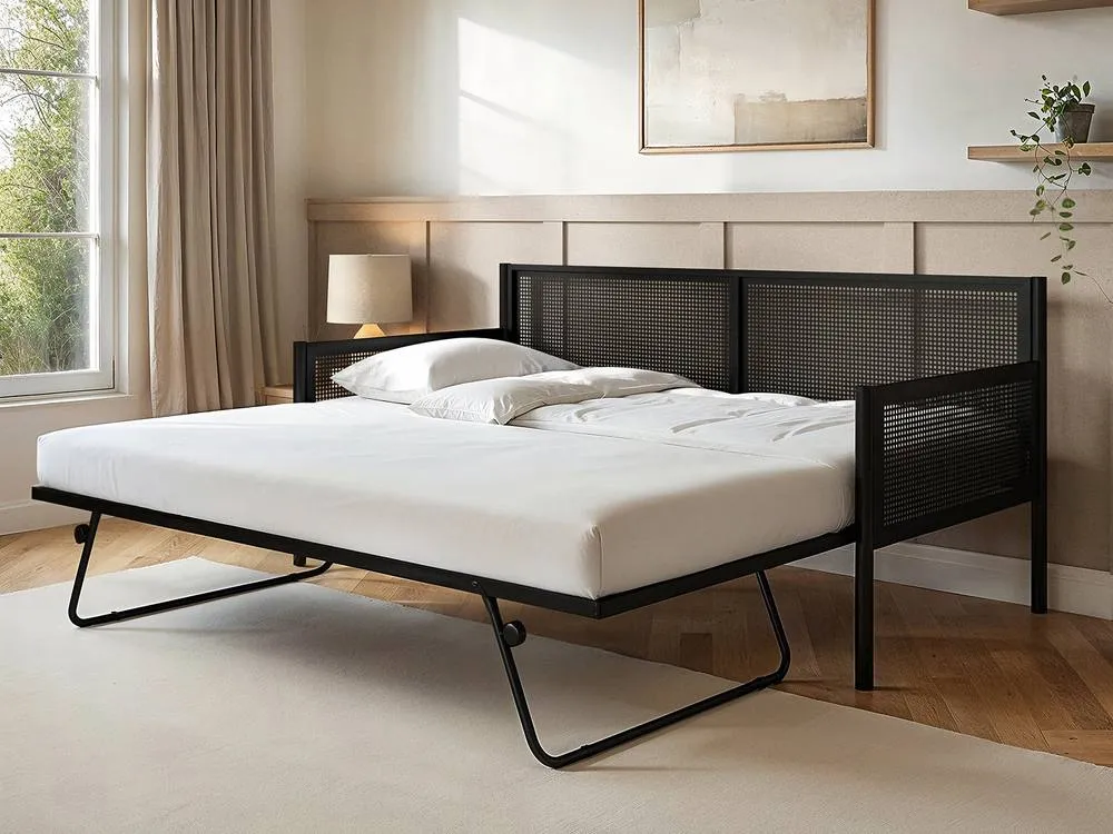 Flair Clay Metal Daybed with Trundle in Black 3