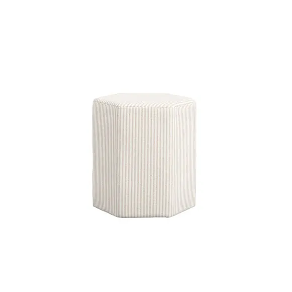 Return - Harbour Thin Stripe Stool, Beige