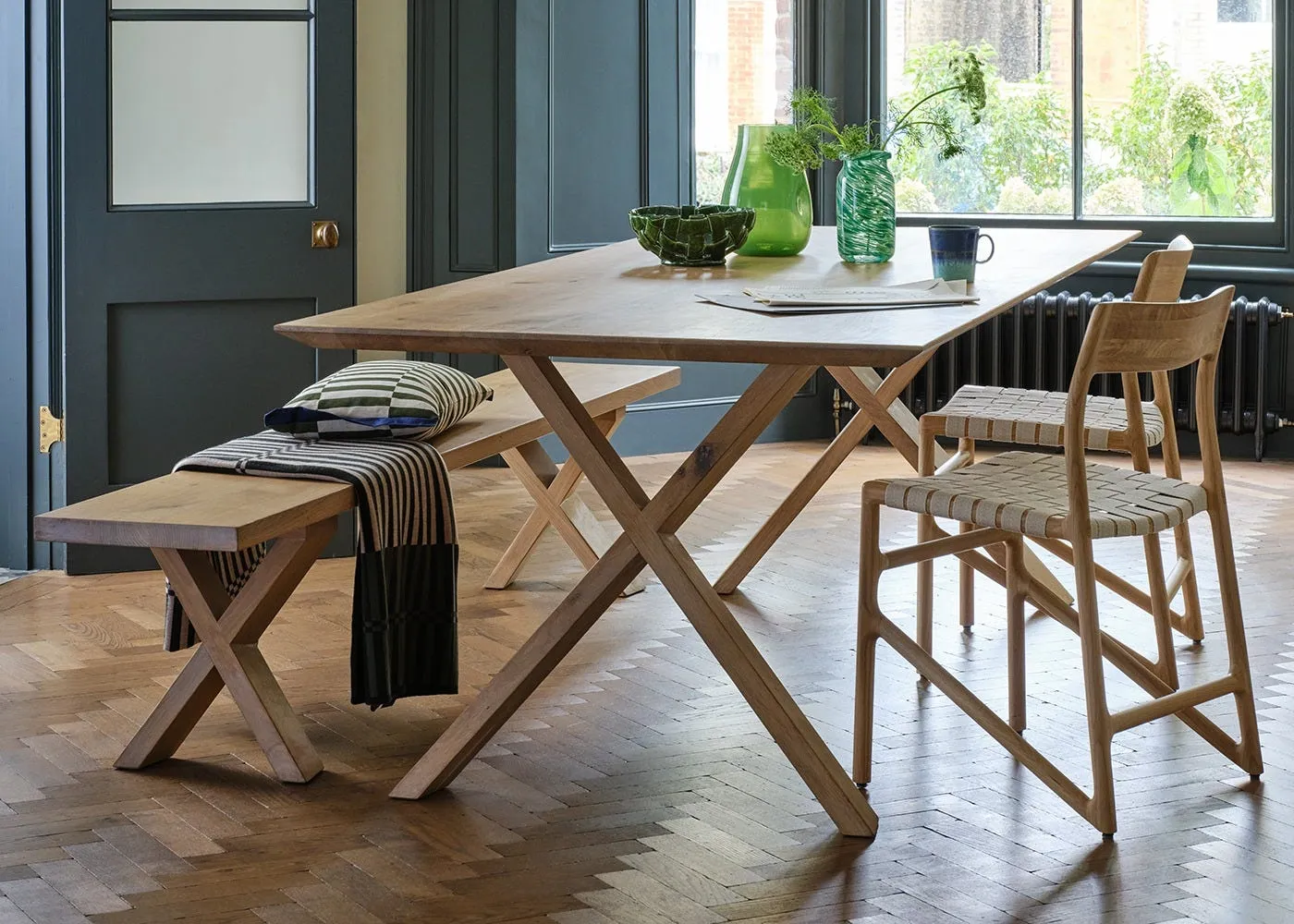 Gazzda Fawn Dining Chair in Oak and Black Webbing 3