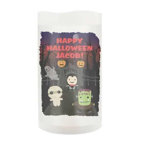 Personalised Halloween LED Candle 3