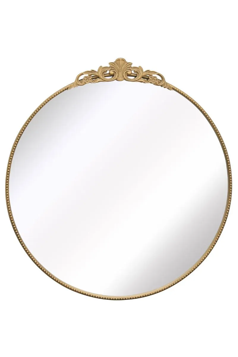 MirrorOutlet Gold Metal Framed Round Decorative Wall Mirror 39" X 39" (100x100CM) 3