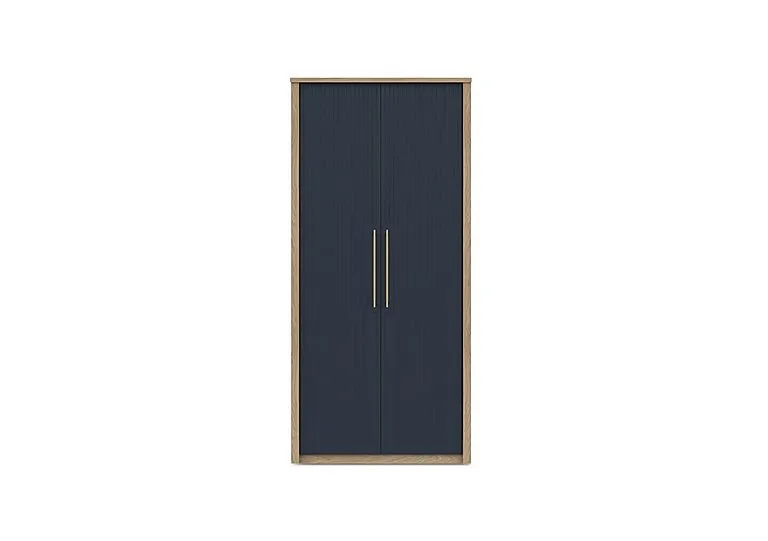 Chelsea 2 Door Wardrobe with Gold Handles - Royal Blue