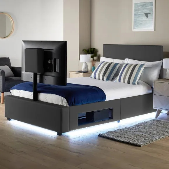 XR Living Ava TV Bed with LED Lights and TV Mount 1