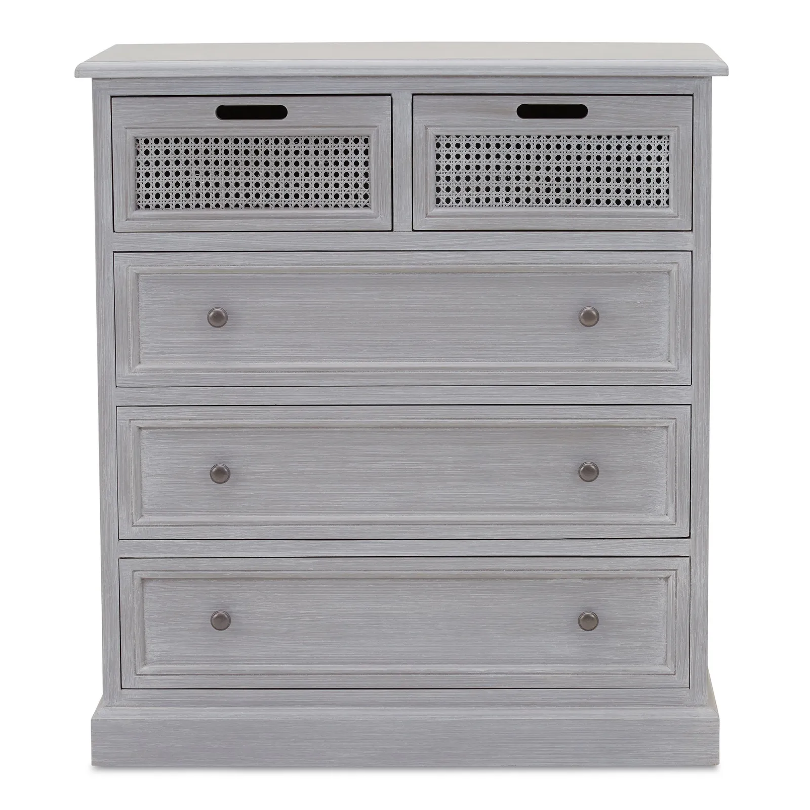 Lucy Cane Grey 5 Drawer Chest Slate (Grey)
