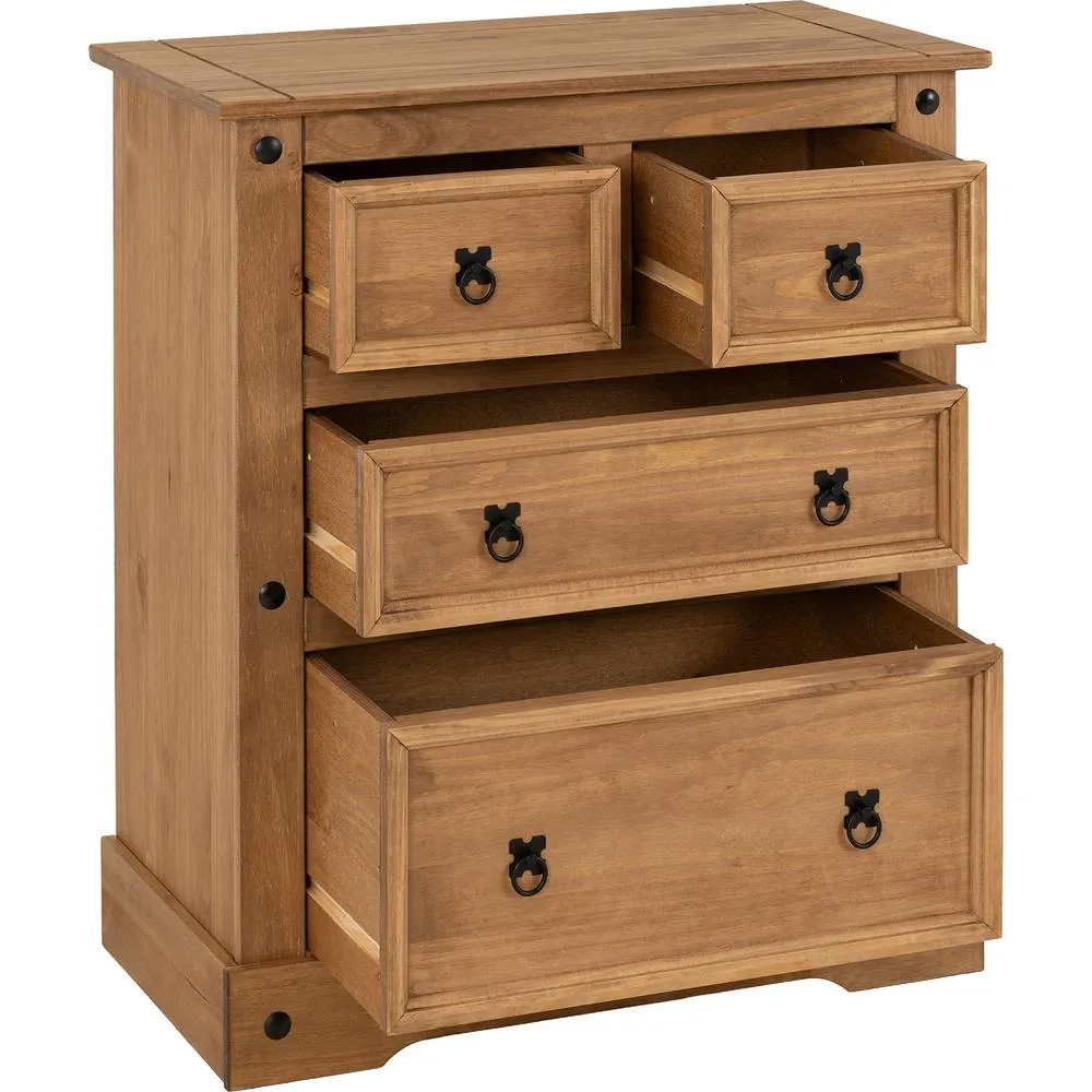 Seconique Corona Essentials 2+2 Drawer Chest in Natural 3