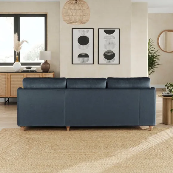 Hattie Matte Plush Velvet Corner Chaise Sofa 3
