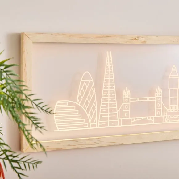 London Skyline Etched Neon Sign 3