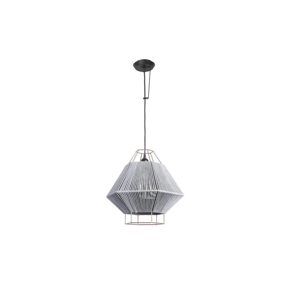 Netlighting Legato 1 Light Wall Ceiling Pendant Black Grey E27