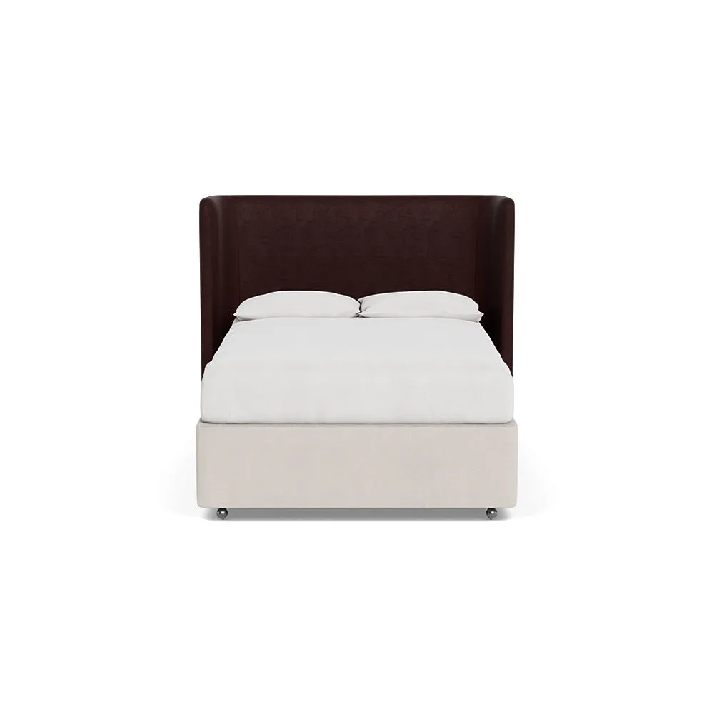 Heal's Monroe Headboard (Lift Storage) Double Smart Luxe Velvet Acorn 1