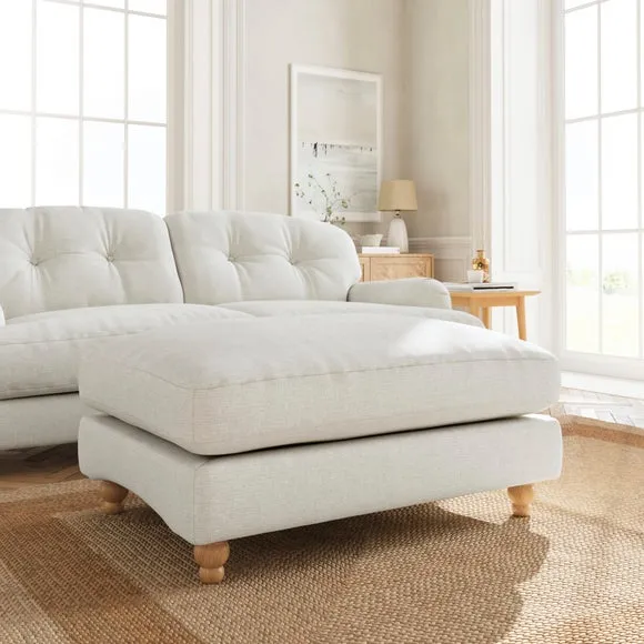 Martha Chenille Soft Texture Footstool 1