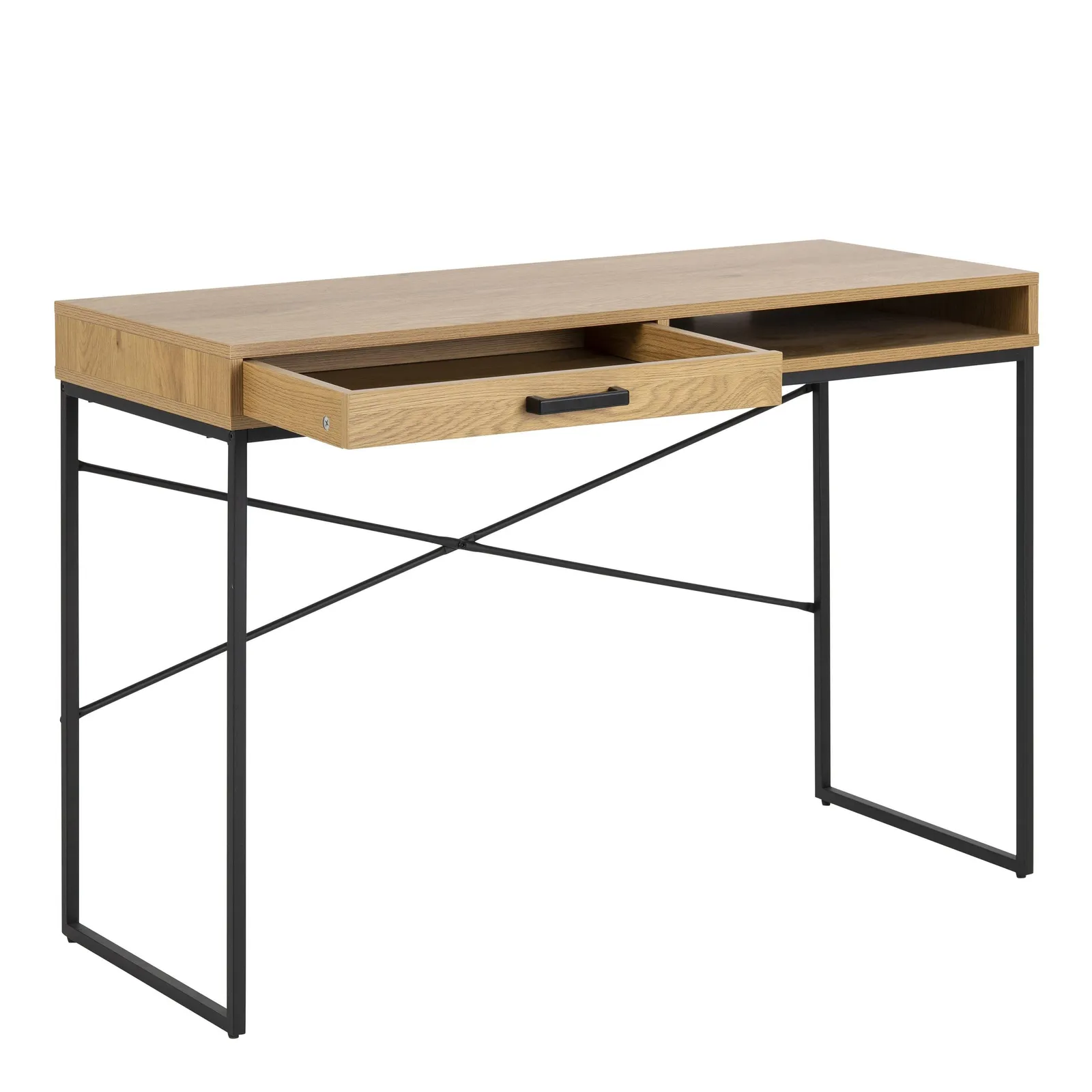 Furniture To Go Seaford Office Desk with 1 Drawer in Oak in Light Oak 3