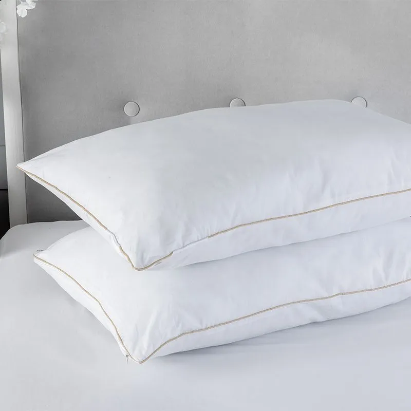 Snug City Egyptian Cotton Pillow Pair Soft Luxury Feel Hollowfibre Filling in White