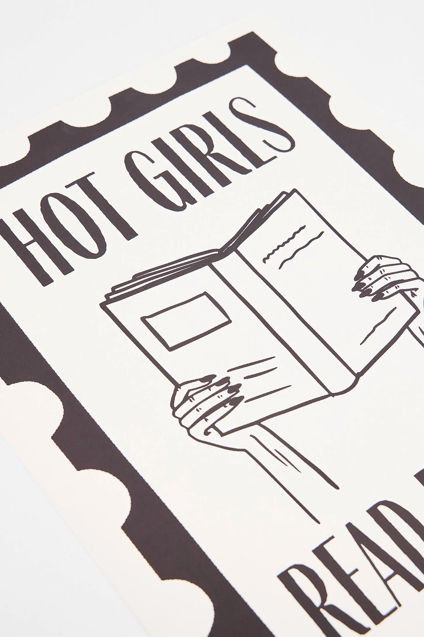Hot Girls Read Books 30x40 Wall Art Print - Black/White 2