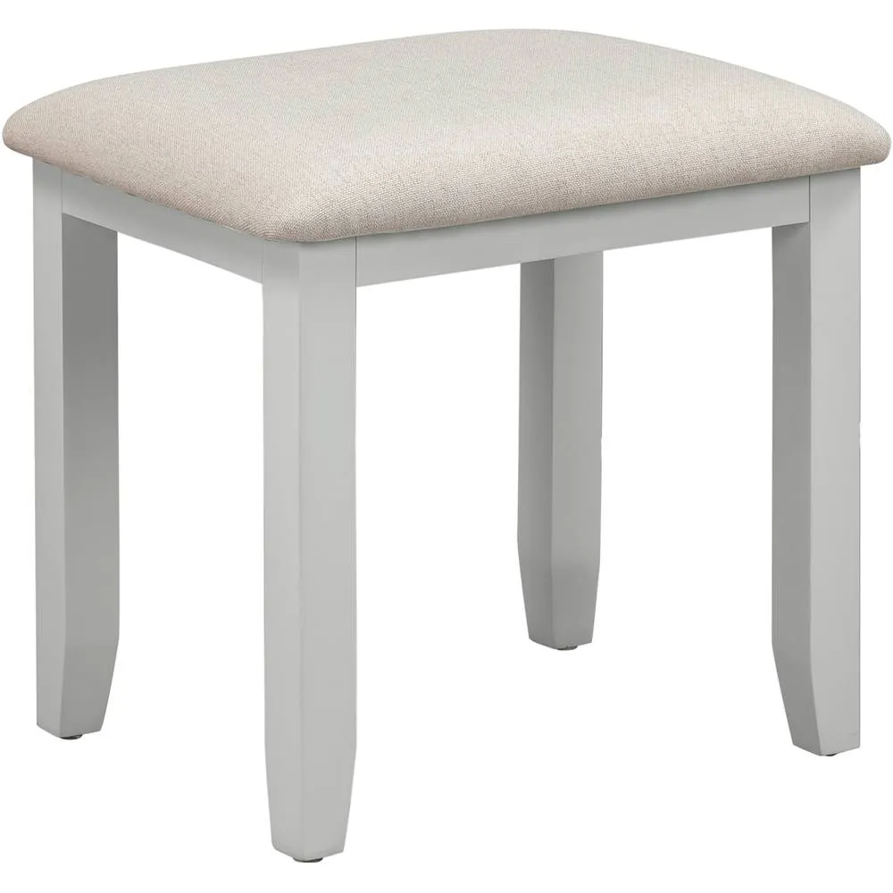Seconique Bordeaux Dressing Table Stool in Light Grey