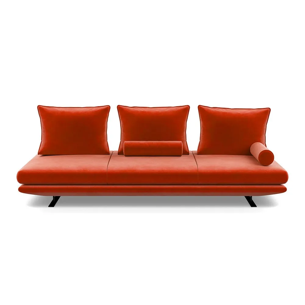 Ligne Roset Prado Large Settee Alcantara Orange