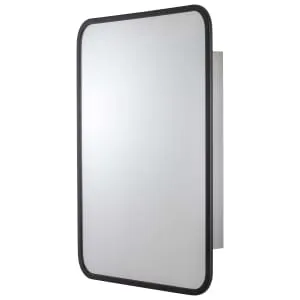Croydex Matt Black Framed Single Cabinet 2