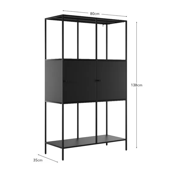 Corin Metal 2 Door Shelving Unit 6