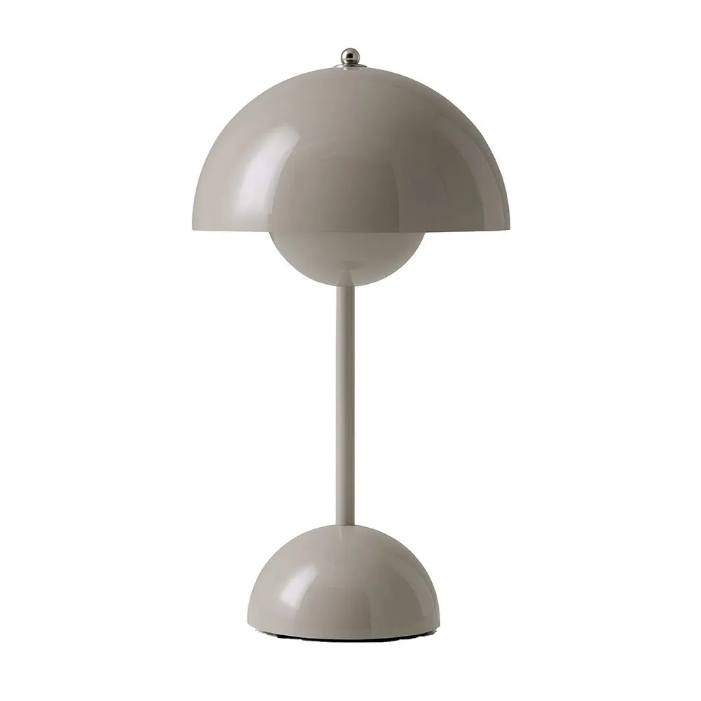 &Tradition Flowerpot LED Portable Table Lamp VP9 Grey Beige 3