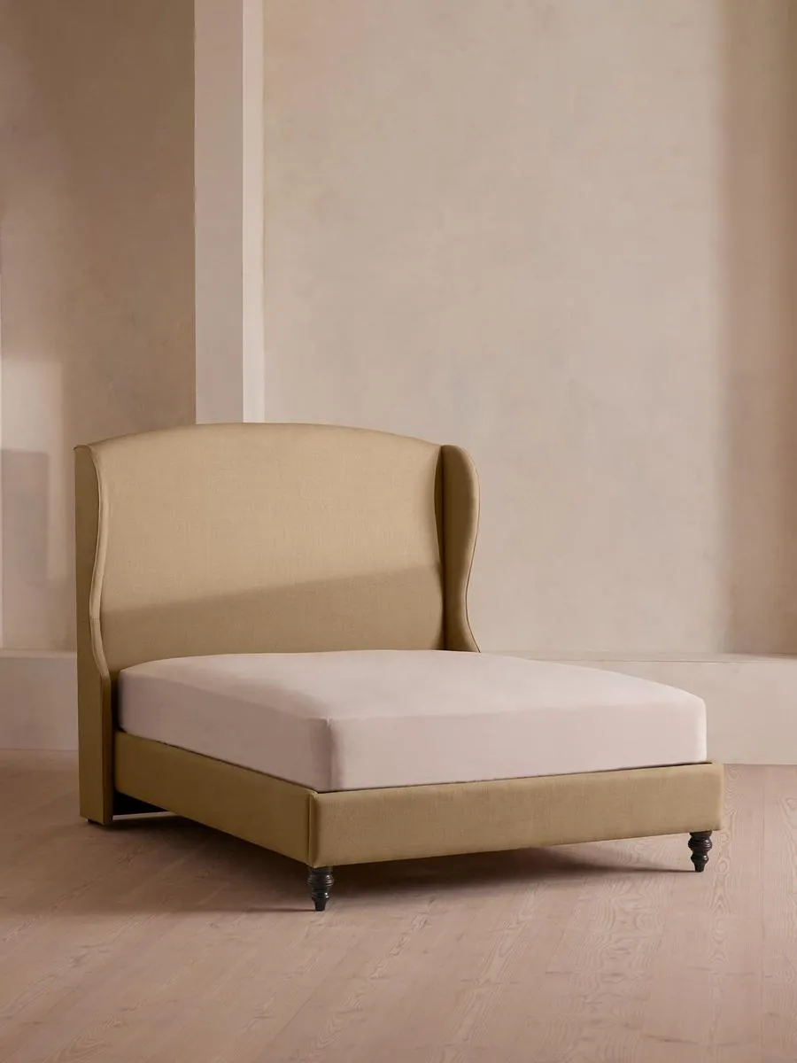 Rivas Bed, King, Linen, Wheat