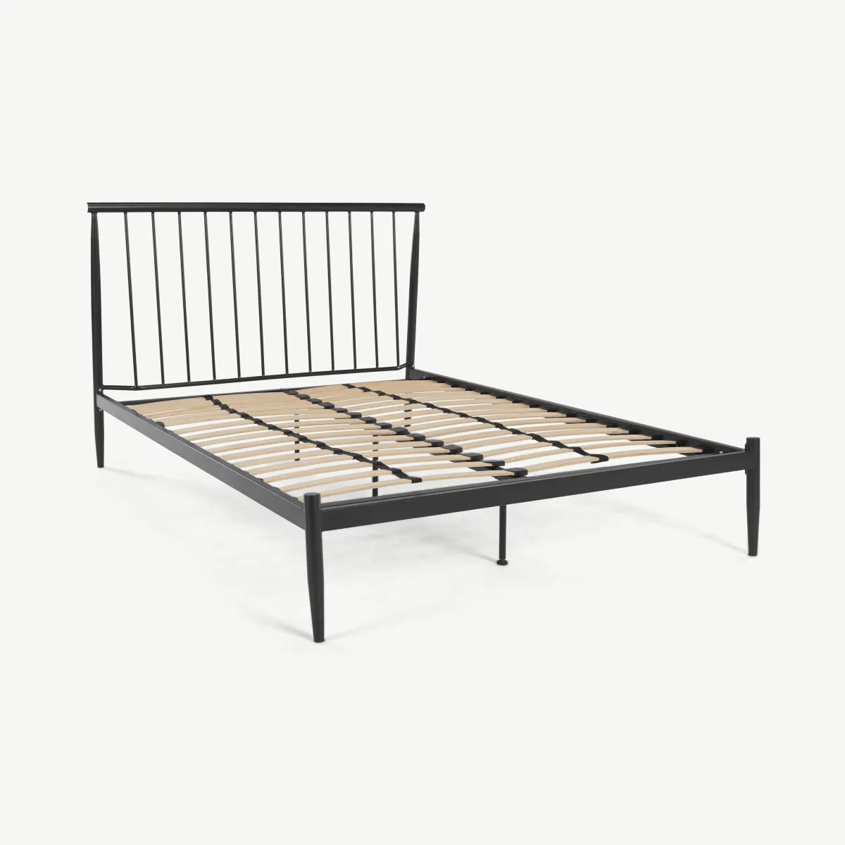 Penn King Size Bed, Black Metal