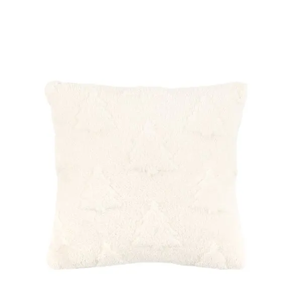 Luxurious Christmas Tree Embellished Sherpa Square Cushion 2