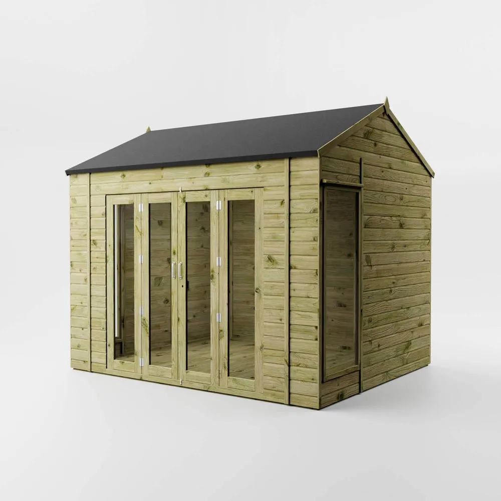 Mercia 10 x 8 Feet Vermont Summerhouse - L248.9 x W298.6 x H260.4 cm - Brown