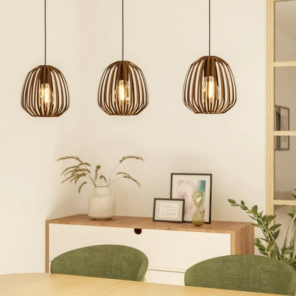 Return - EGLO Espinal Scandi 3 Light Adjustable Diner Ceiling Light