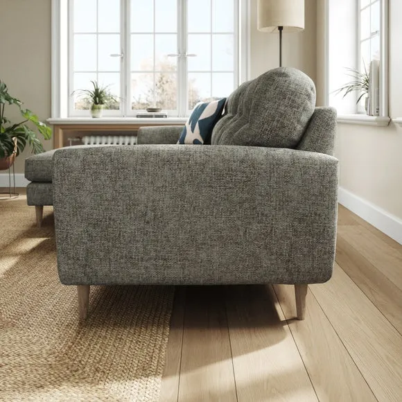 Sven Chunky Chenille Large Corner Chaise Sofa 2