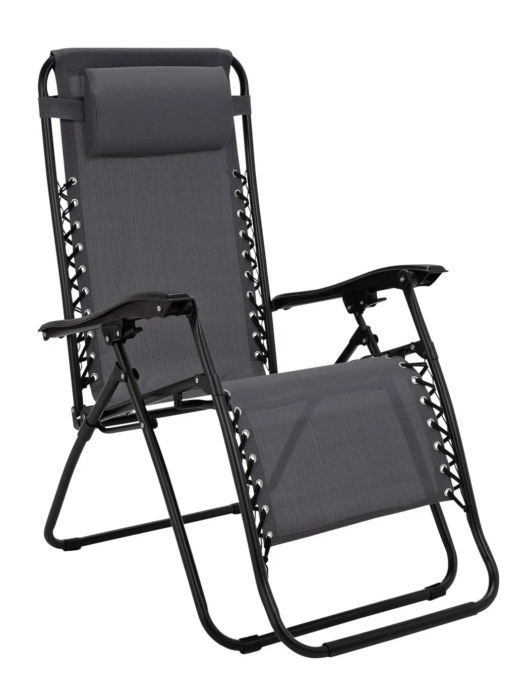 Argos Home Zero Gravity Metal Sun Lounger - Grey
