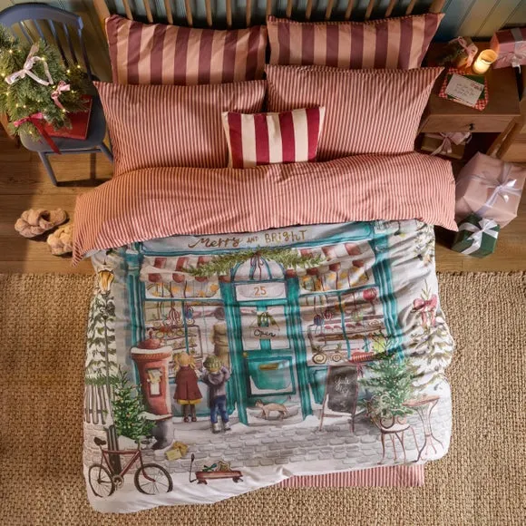 Furn. Merry and Bright Brushed Polycotton Duvet Cover & Pillowcase Set