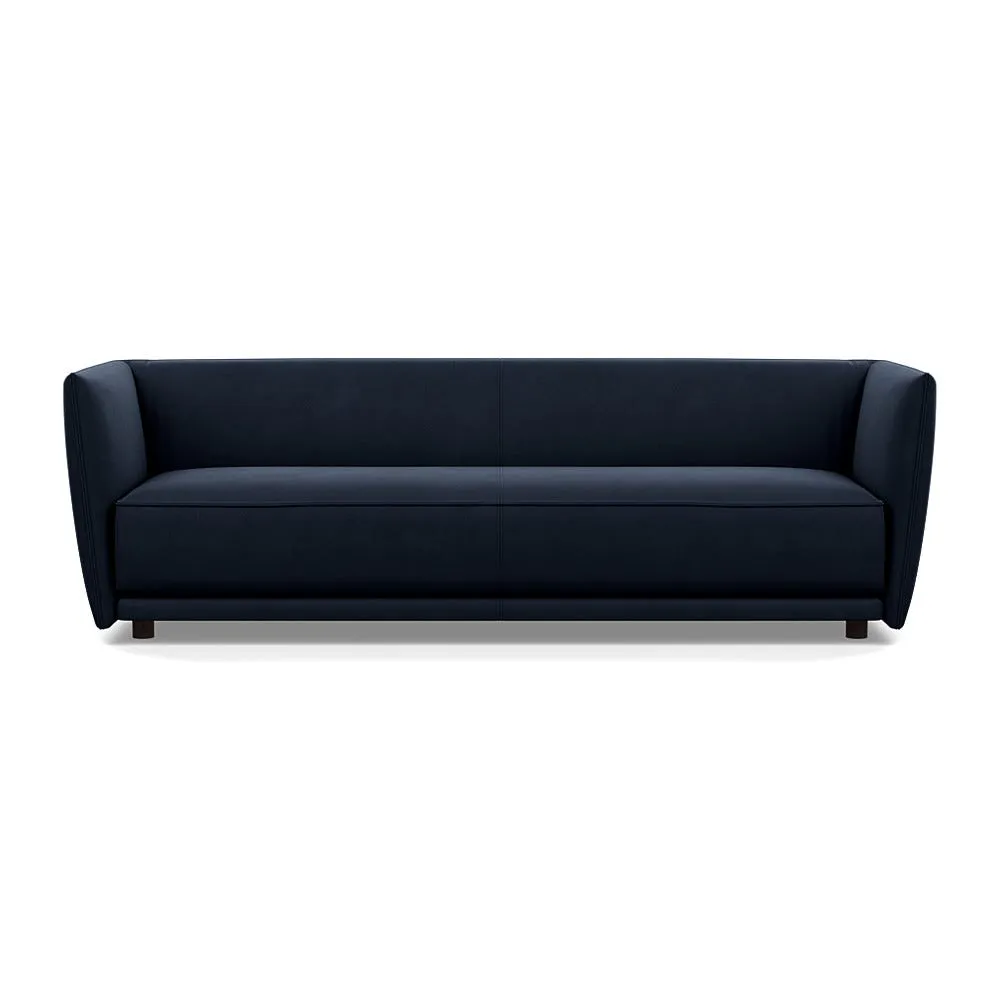 Heal's Valley 4 Seater Sofa Nobilis Velvet Night Walnut Stain Feet