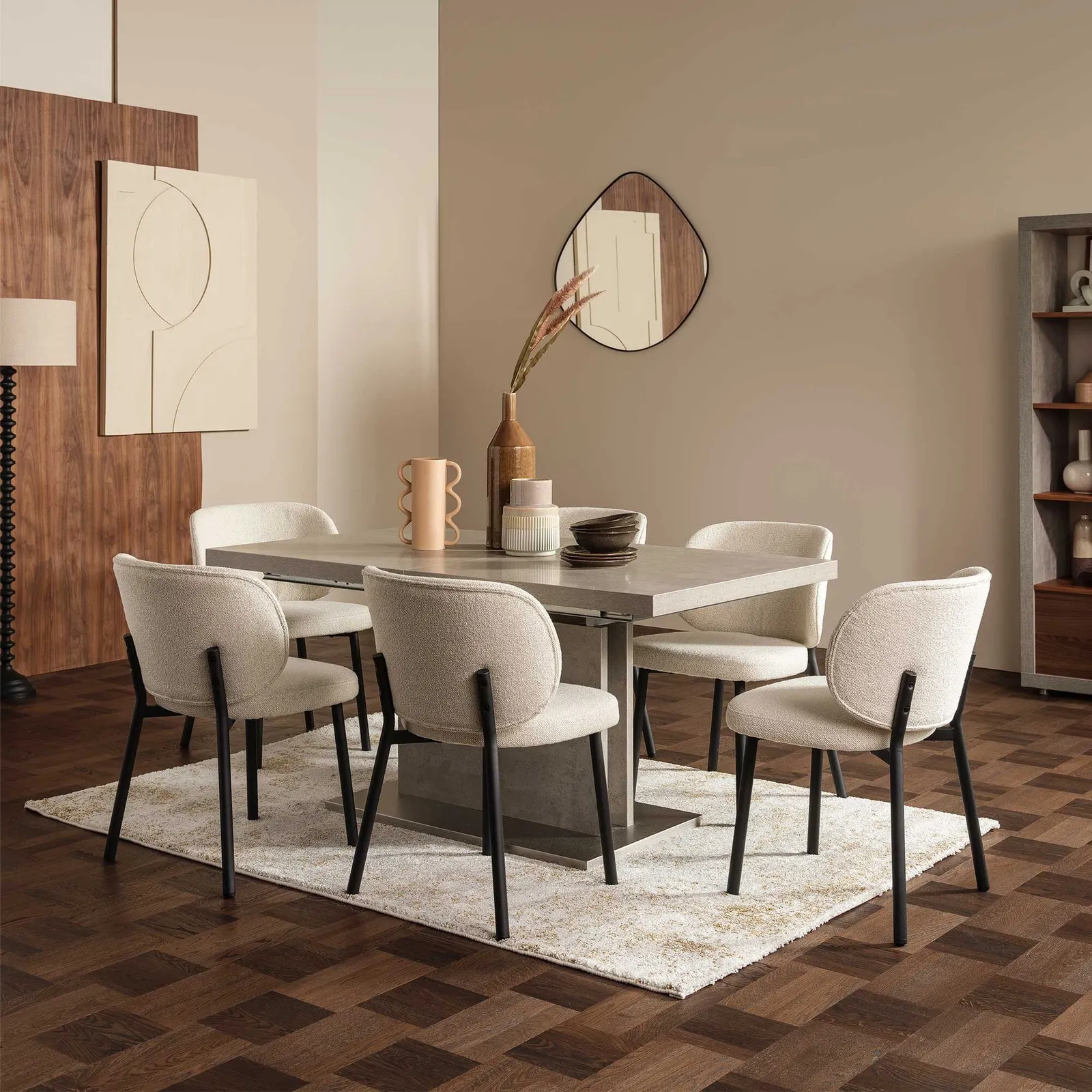 Elodie Dining Chair, Neutral Boucle | Barker & Stonehouse 2